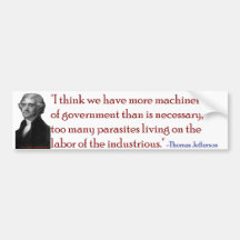 Too many government parasites bumper sticker