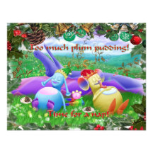 Too much plum pudding! custom invites