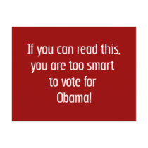 Too smart for Obama t-shirts, pins and more