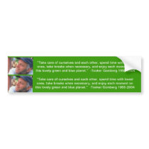 Tooker Gomberg Bicycle Quote Bumper Sticker