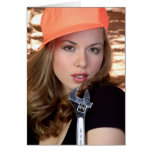 Tool Girl - wrench Greeting Card