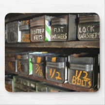 Tools in an old garage mousepads