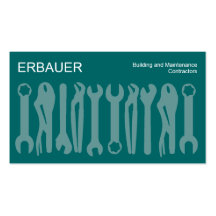 Tools of the Trade - Shades of Green Business Card