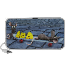 toon mice on skateboard mp3 speaker
