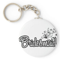 ToonDoveBridesmaidWht Keychain