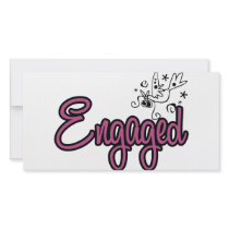 ToonDoveEngagedPink Photo Greeting Card