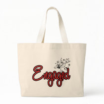 ToonDoveEngagedRed Canvas Bags