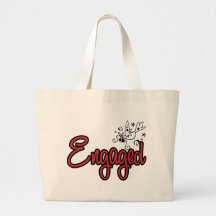 ToonDoveEngagedRed Canvas Bags