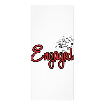 ToonDoveEngagedRed Customized Rack Card