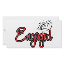 ToonDoveEngagedRed Customized Photo Card