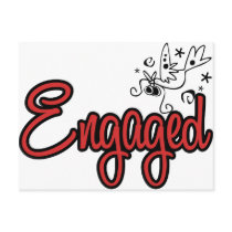 ToonDoveEngagedRed Post Cards