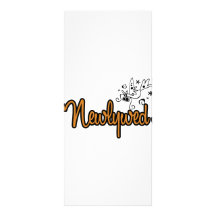 ToonDoveNewlywedOrange Rack Card Template