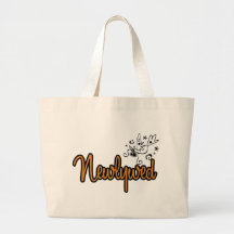 ToonDoveNewlywedOrange Tote Bags