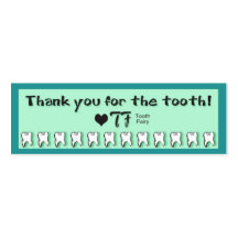 Tooth Fairy Thank You Note Business Card Templates