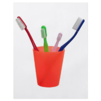 Toothbrushes and cup full color flyer