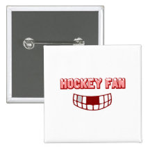 Toothless Hockey Fan Pinback Buttons