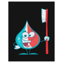 Toothpaste Character Holding A Toothbrush Flyers