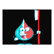 Toothpaste Character Holding A Toothbrush Custom Announcement