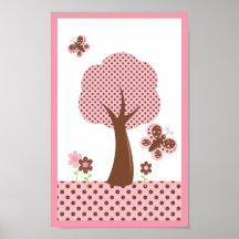 Tootsie Turtle Wall Print Pink-Brown-3