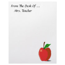 Top 10 Award! From The Desk Of..Apple Stationery Personalized Letterhead