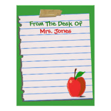 Top 10 Award! Teacher Letterhead Stationery