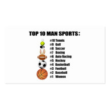 Top 10 Man Sports Business Card