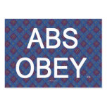 TOP Abs Obey business cards