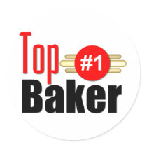 Top Baker Round Sticker