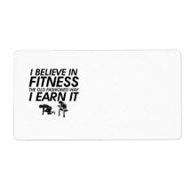 TOP Believe in Fitness Custom Shipping Labels