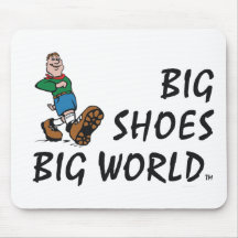 TOP Big Shoes Big World Mouse Pad