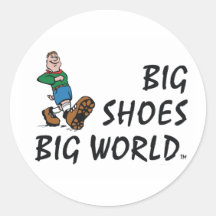 TOP Big Shoes Big World Round Stickers
