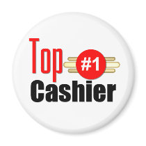 Top Cashier Fridge Magnets