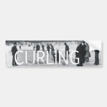 TOP Curling Old School Bumper Stickers