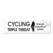 TOP Cycling Triple Threat Bumper Sticker