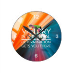 TOP Cycling Victory Slogan Round Wall Clocks
