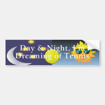 TOP Day Night Tennis Bumper Sticker