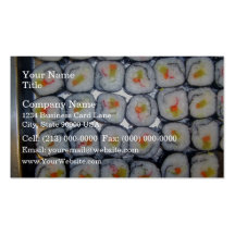 Top down View of Sushi Business Card Template
