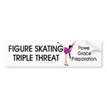TOP Figure Skating Triple Threat bumper stickers