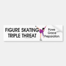 TOP Figure Skating Triple Threat Bumper Stickers