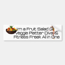 TOP Fruit Salad Fitness Bumper Stickers