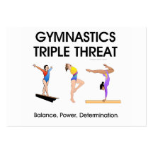 TOP Gymnastics Triple Threat (W) Business Card Templates