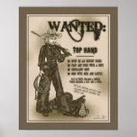 Top Hand Cowgirl Poster posters