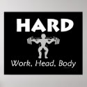 TOP Hard Work Head Body posters
