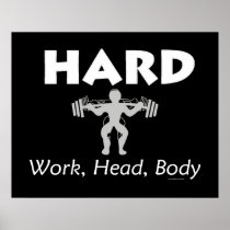 TOP Hard Work Head Body Posters