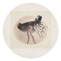 Top Hat and Cane Flea Stickers