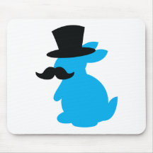 Top Hat Bunny Rabbit Mousepads