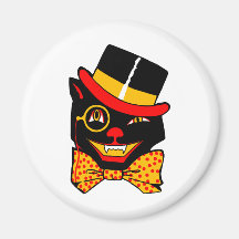Top Hat Cat Refrigerator Magnet