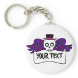Top Hat Skull Banner Key Chain