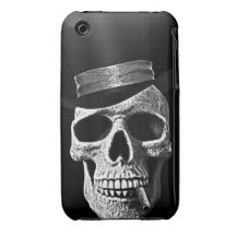 Top hat skull iPhone 3 Case-Mate case
