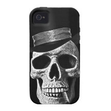 Top hat skull Case-Mate iPhone 4 cases